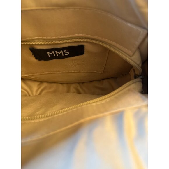 Round Straw Crossbody Bag Tan Leather Strap & Handles Coastal Summer Boho - Picture 3 of 4